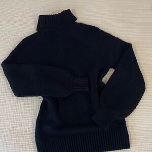 WHO WEAR WHAT BLACK TURTLENECK MINI DRESS SWEATER DRESS size: s